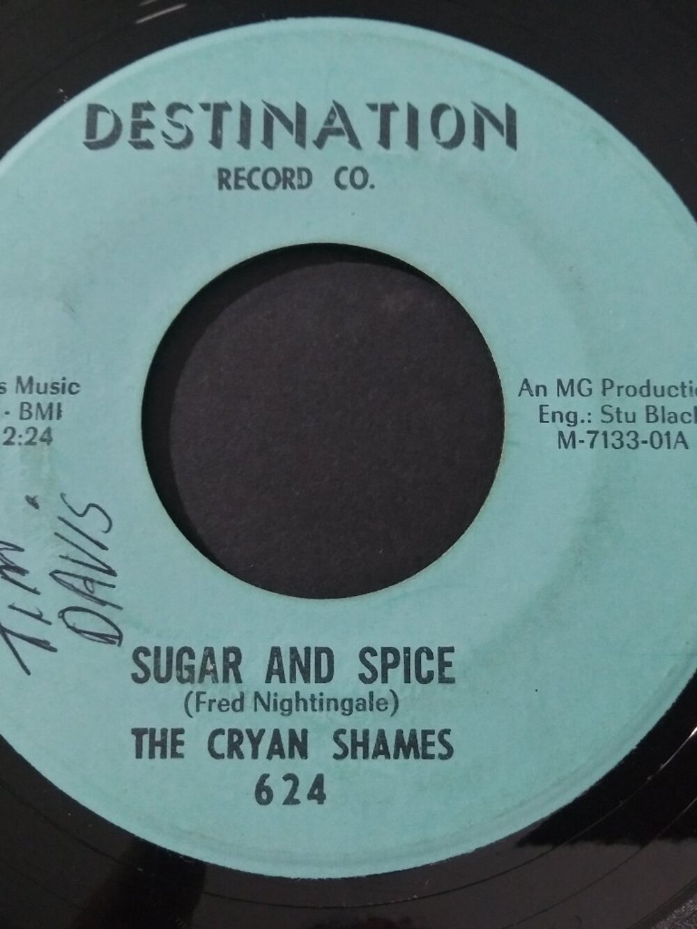 The Cryan Shames – Sugar And Spice VG+ Original 45RPM Destination Record 1966